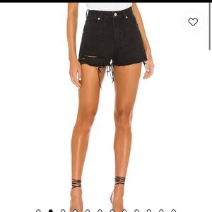 Rollas duster black denim jean shorts